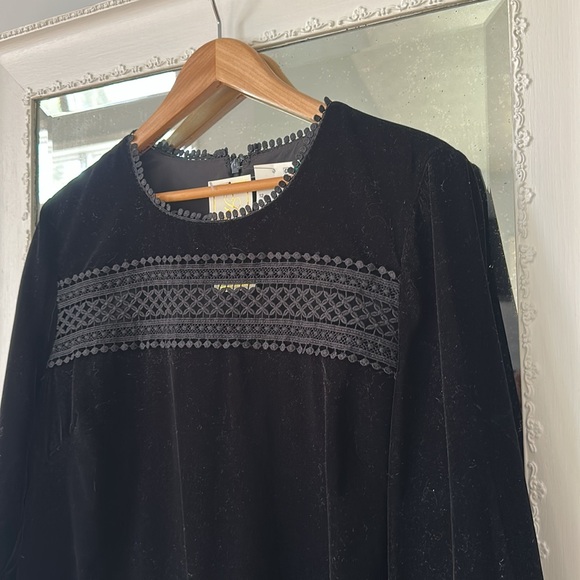 Shoshanna NWT Black Velvet dress - Picture 4 of 13